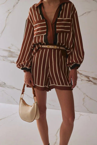 The Trista Shorts - Cherrywood