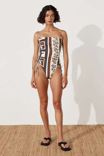 【THE MOZZ】Mone Flower String One Piece Sarong Flower One Piece – the moiety