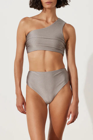 Pewter Rib Waisted Full Brief