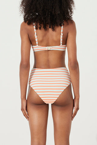 Chilli Stripe Textured Waisted Full Brief